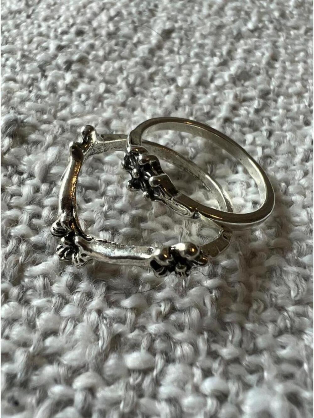 Silver Tone Stackable Rings - Picture 3 of 5
